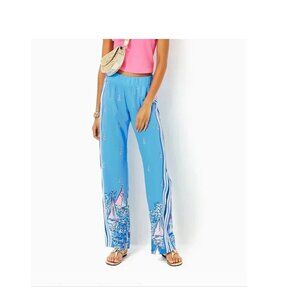 NEW  Lilly Pulitzer Bal Harbour Palazzo A LIL NAUTI ENGINEERED PANT sz Large